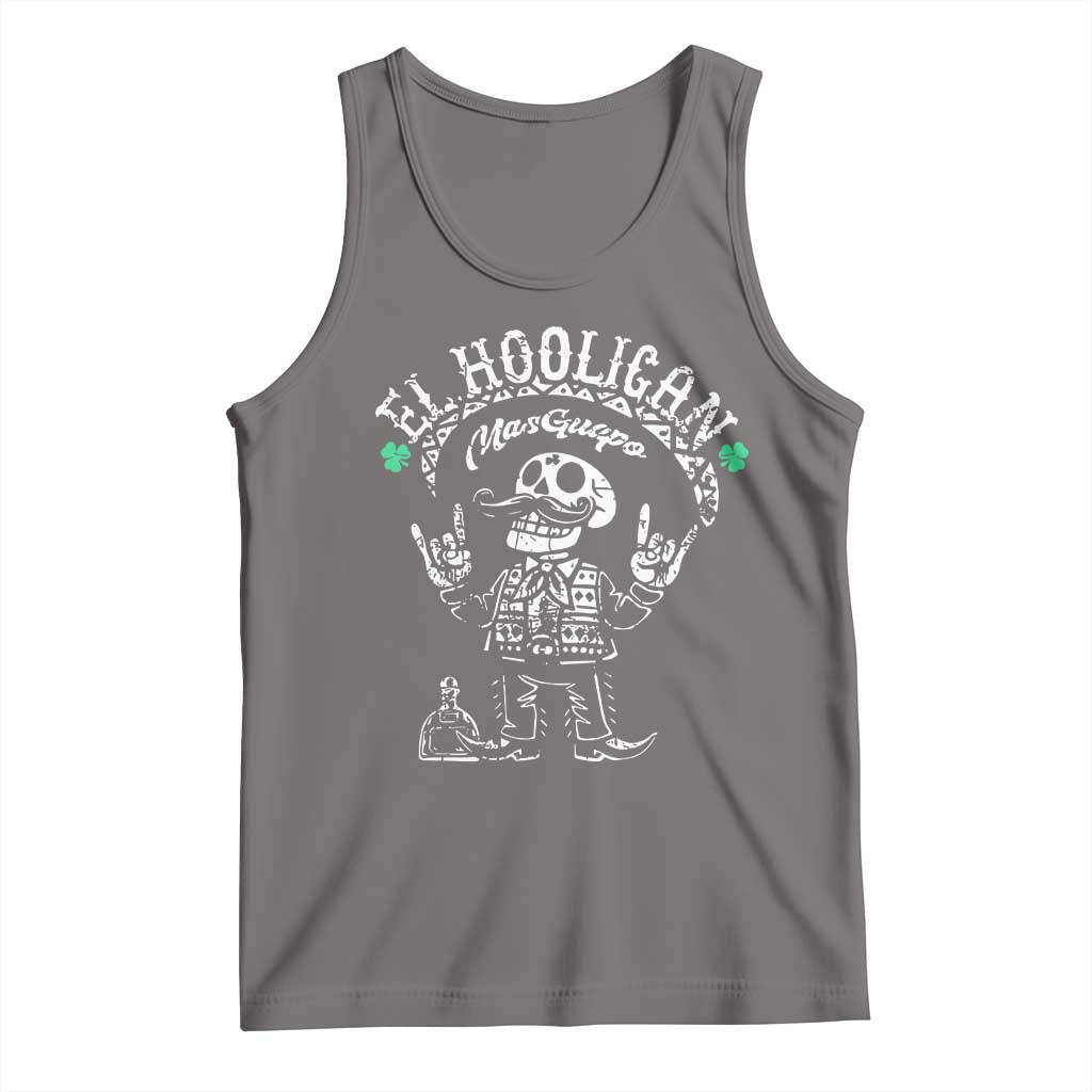 Funny Mexican Mariachi Skeleton Tank Top El Hooligan Mas Guapo Very Handsome TS02 Deep Heather Print Your Wear