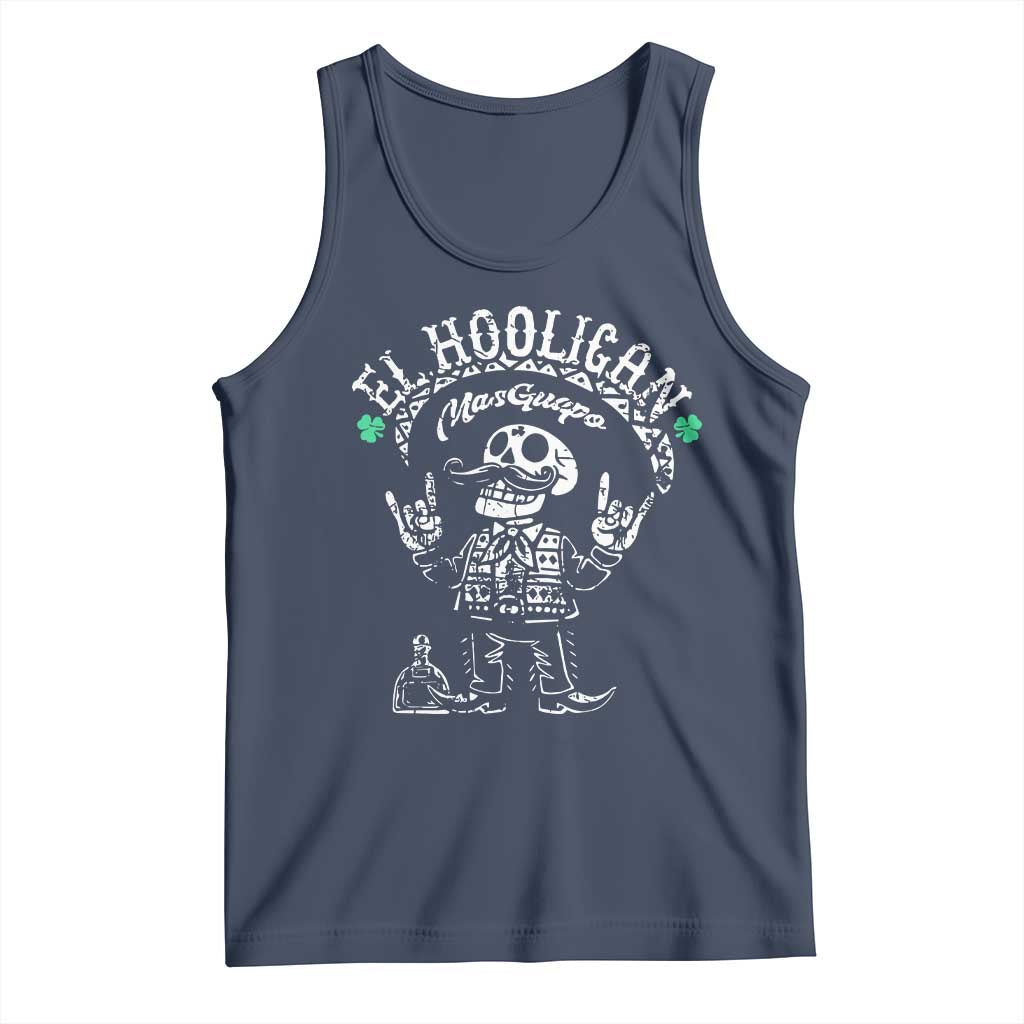 Funny Mexican Mariachi Skeleton Tank Top El Hooligan Mas Guapo Very Handsome TS02 Navy Print Your Wear