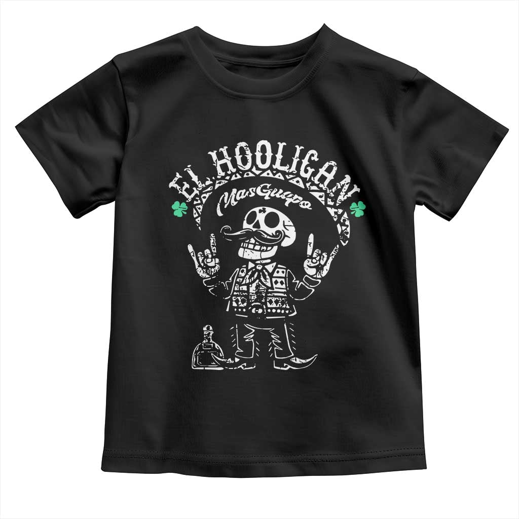 Funny Mexican Mariachi Skeleton Toddler T Shirt El Hooligan Mas Guapo Very Handsome TS02 Black Print Your Wear