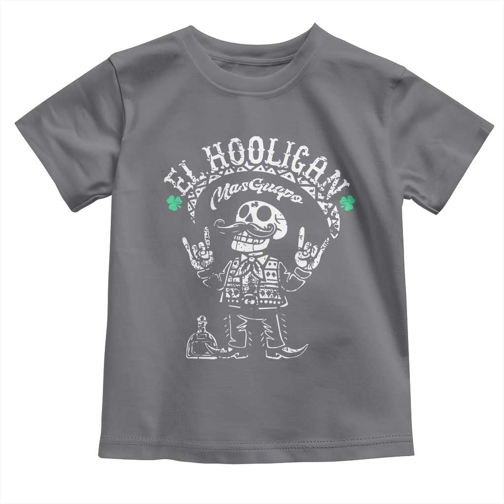 Funny Mexican Mariachi Skeleton Toddler T Shirt El Hooligan Mas Guapo Very Handsome TS02 Charcoal Print Your Wear