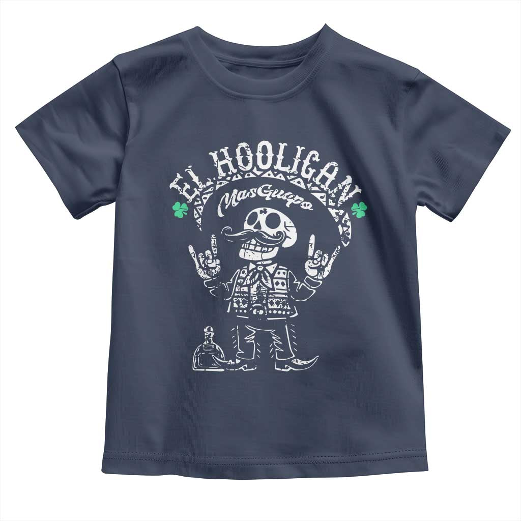 Funny Mexican Mariachi Skeleton Toddler T Shirt El Hooligan Mas Guapo Very Handsome TS02 Navy Print Your Wear