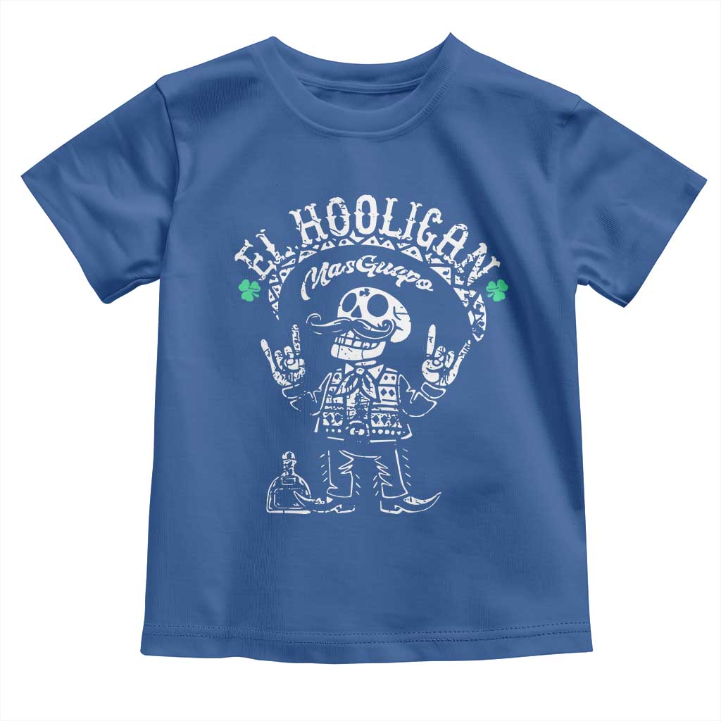 Funny Mexican Mariachi Skeleton Toddler T Shirt El Hooligan Mas Guapo Very Handsome TS02 Royal Blue Print Your Wear
