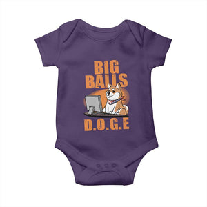 Funny Big Balls D.O.G.E Baby Onesie DOGE Shiba TS02 Purple Print Your Wear