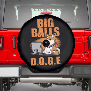 Funny Big Balls D.O.G.E Spare Tire Cover DOGE Shiba TS02 Black Print Your Wear