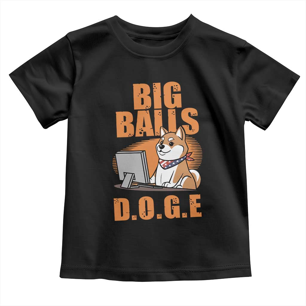 Funny Big Balls D.O.G.E Toddler T Shirt DOGE Shiba TS02 Black Print Your Wear
