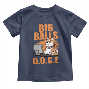 Funny Big Balls D.O.G.E Toddler T Shirt DOGE Shiba TS02 Navy Print Your Wear