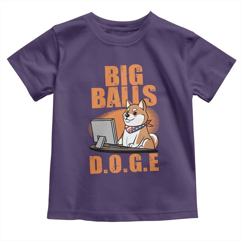 Funny Big Balls D.O.G.E Toddler T Shirt DOGE Shiba TS02 Purple Print Your Wear