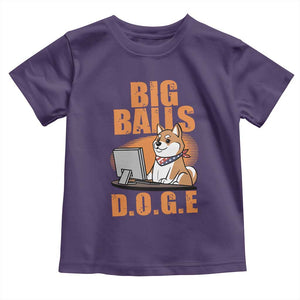 Funny Big Balls D.O.G.E Toddler T Shirt DOGE Shiba TS02 Purple Print Your Wear