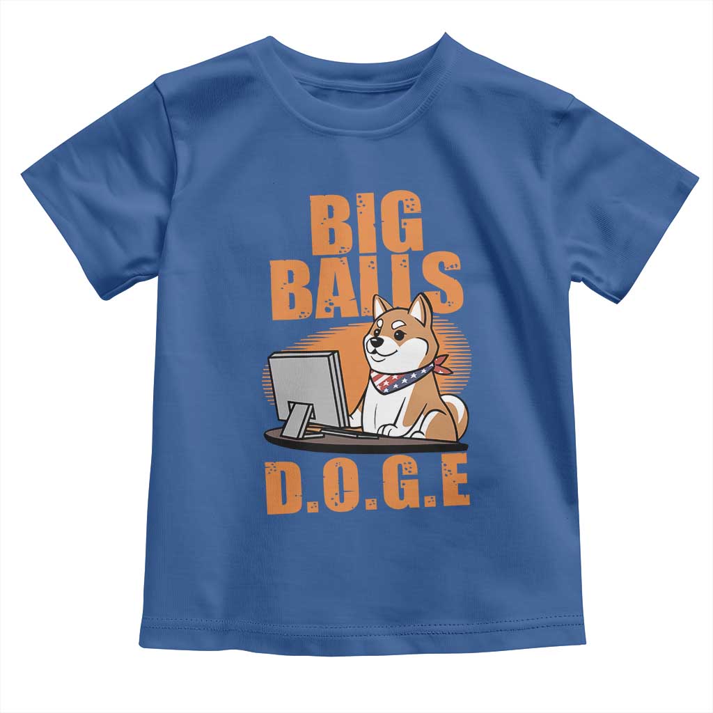 Funny Big Balls D.O.G.E Toddler T Shirt DOGE Shiba TS02 Royal Blue Print Your Wear