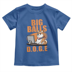 Funny Big Balls D.O.G.E Toddler T Shirt DOGE Shiba TS02 Royal Blue Print Your Wear