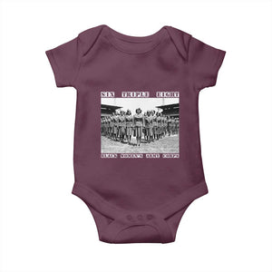 6 Triple 8 Baby Onesie Black Women's Army Corps 6888th Battalion TS02 Maroon Print Your Wear