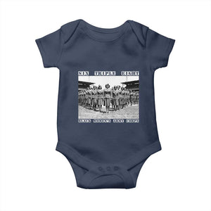 6 Triple 8 Baby Onesie Black Women's Army Corps 6888th Battalion TS02 Navy Print Your Wear