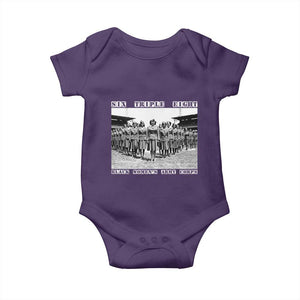 6 Triple 8 Baby Onesie Black Women's Army Corps 6888th Battalion TS02 Purple Print Your Wear