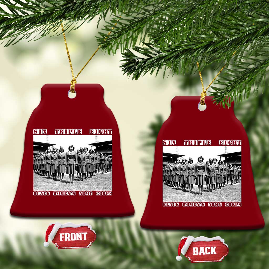 6 Triple 8 Ceramic Ornament Black Women's Army Corps 6888th Battalion TS02 Print Your Wear
