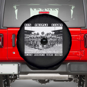 6 Triple 8 Spare Tire Cover Black Women's Army Corps 6888th Battalion TS02 Black Print Your Wear