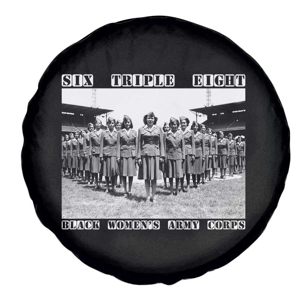 6 Triple 8 Spare Tire Cover Black Women's Army Corps 6888th Battalion TS02 Print Your Wear