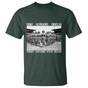 6 Triple 8 T Shirt Black Women's Army Corps 6888th Battalion TS02 Dark Forest Green Print Your Wear