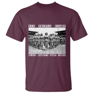 6 Triple 8 T Shirt Black Women's Army Corps 6888th Battalion TS02 Maroon Print Your Wear