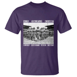 6 Triple 8 T Shirt Black Women's Army Corps 6888th Battalion TS02 Purple Print Your Wear