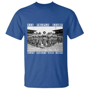 6 Triple 8 T Shirt Black Women's Army Corps 6888th Battalion TS02 Royal Blue Print Your Wear