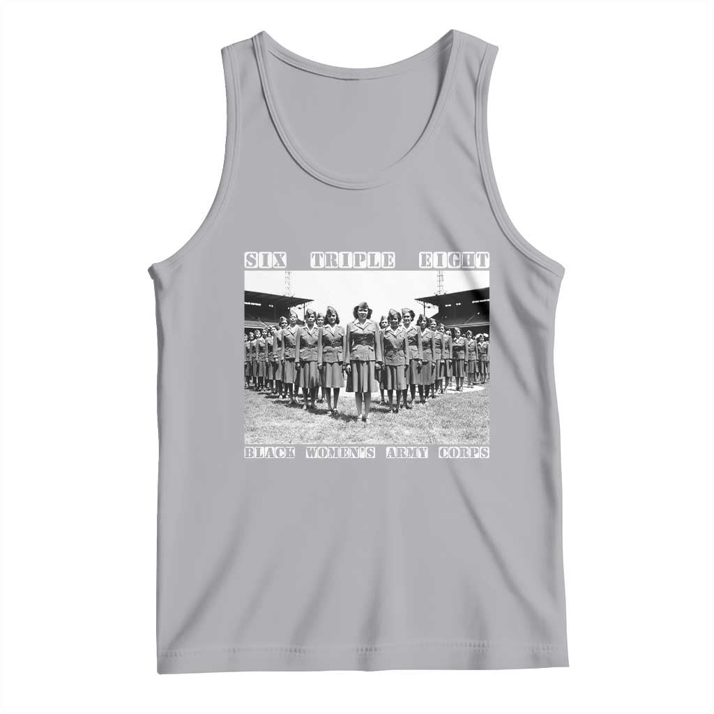 6 Triple 8 Tank Top Black Women's Army Corps 6888th Battalion TS02 Athletic Heather Print Your Wear