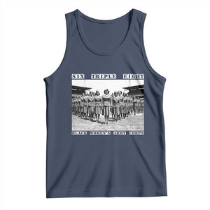 6 Triple 8 Tank Top Black Women's Army Corps 6888th Battalion TS02 Navy Print Your Wear