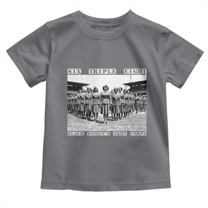 6 Triple 8 Toddler T Shirt Black Women's Army Corps 6888th Battalion TS02 Charcoal Print Your Wear