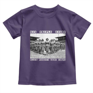 6 Triple 8 Toddler T Shirt Black Women's Army Corps 6888th Battalion TS02 Purple Print Your Wear