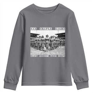 6 Triple 8 Youth Sweatshirt Black Women's Army Corps 6888th Battalion TS02 Charcoal Print Your Wear