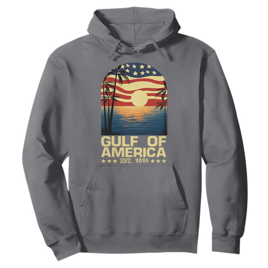 Gulf Of USA Hoodie Est 2025 American Flag Retro TS02 Charcoal Print Your Wear