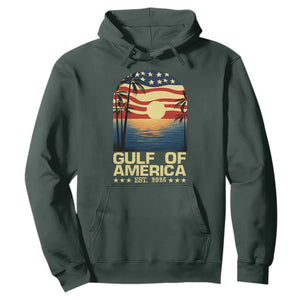 Gulf Of USA Hoodie Est 2025 American Flag Retro TS02 Dark Forest Green Print Your Wear