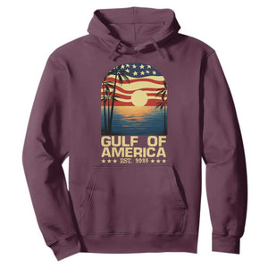 Gulf Of USA Hoodie Est 2025 American Flag Retro TS02 Maroon Print Your Wear