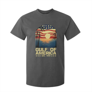 Gulf Of USA T Shirt For Kid Est 2025 American Flag Retro TS02 Dark Heather Print Your Wear