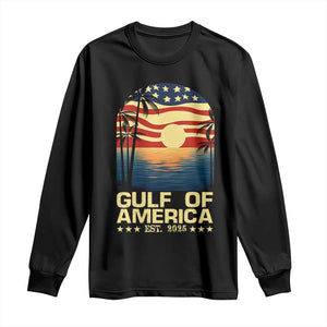 Gulf Of USA Long Sleeve Shirt Est 2025 American Flag Retro TS02 Black Print Your Wear