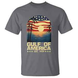 Gulf Of USA T Shirt Est 2025 American Flag Retro TS02 Charcoal Print Your Wear