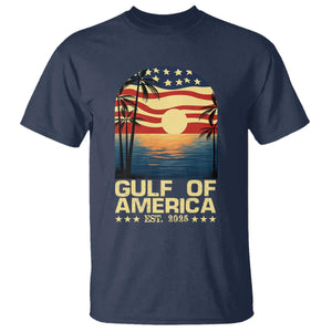 Gulf Of USA T Shirt Est 2025 American Flag Retro TS02 Navy Print Your Wear
