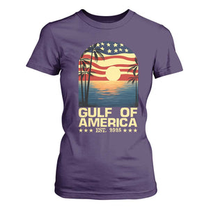 Gulf Of USA T Shirt For Women Est 2025 American Flag Retro TS02 Purple Print Your Wear
