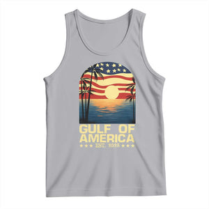 Gulf Of America Tank Top Est 2025 American Flag Retro TS02 Athletic Heather Print Your Wear