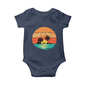 Gulf Of Mexico Baby Onesie Forever Beach Palms Summer Vacation TS02 Navy Print Your Wear