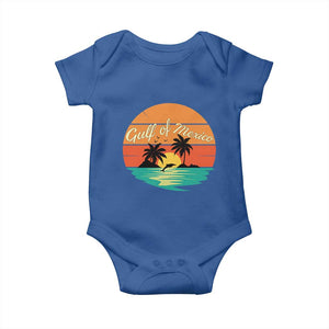 Gulf Of Mexico Baby Onesie Forever Beach Palms Summer Vacation TS02 Royal Blue Print Your Wear