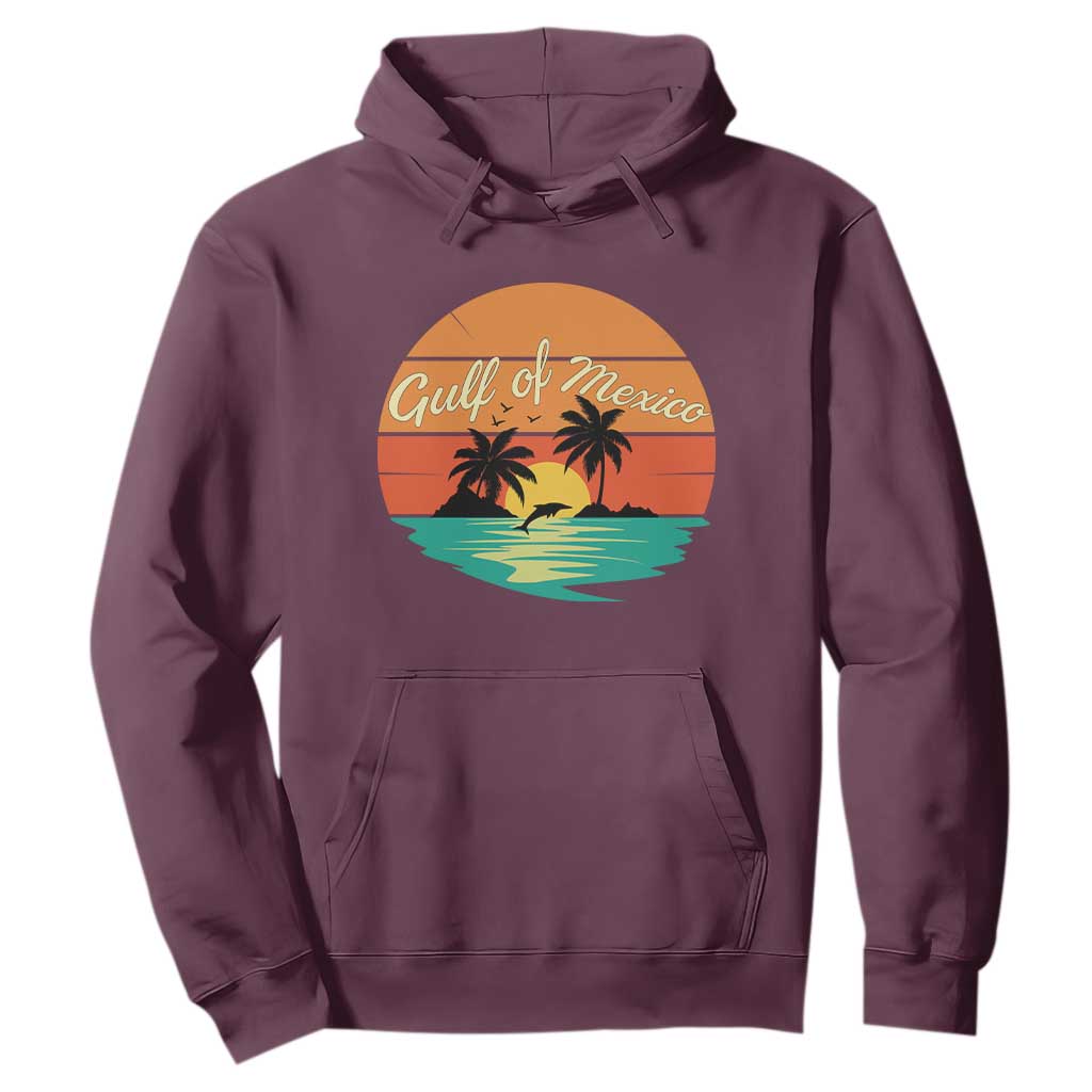 Gulf Of Mexico Hoodie Forever Beach Palms Summer Vacation TS02 Maroon Print Your Wear