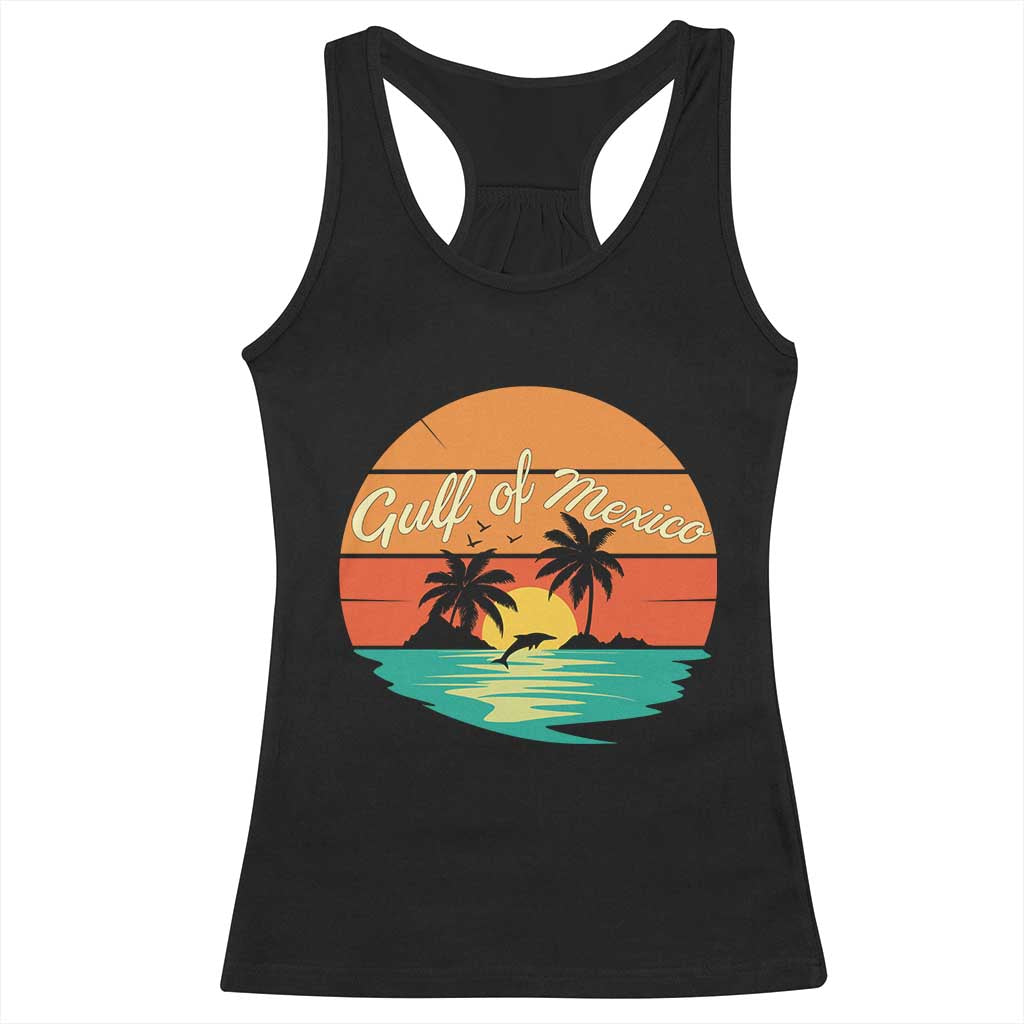 Gulf Of Mexico Racerback Tank Top Forever Beach Palms Summer Vacation TS02 Black Print Your Wear