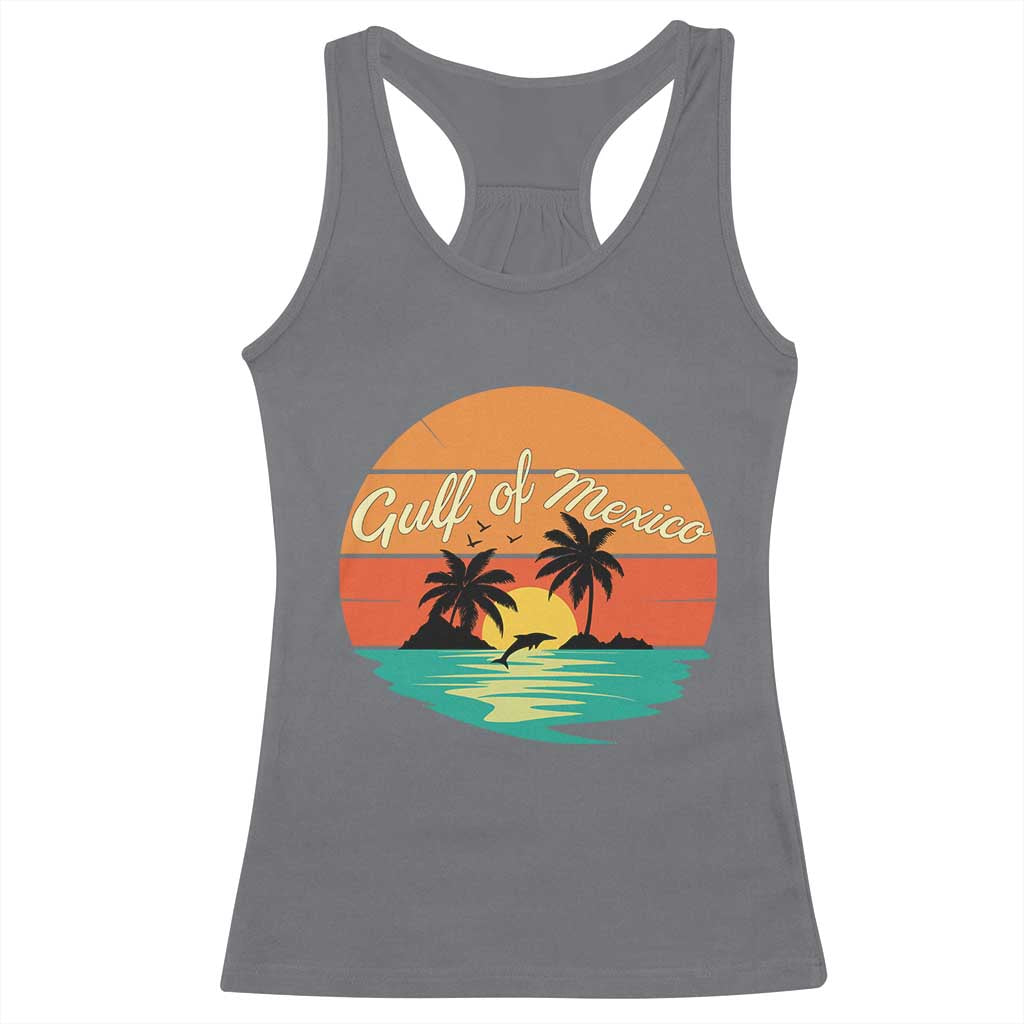 Gulf Of Mexico Racerback Tank Top Forever Beach Palms Summer Vacation TS02 Charcoal Print Your Wear