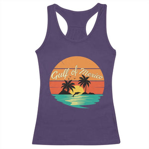 Gulf Of Mexico Racerback Tank Top Forever Beach Palms Summer Vacation TS02 Purple Print Your Wear