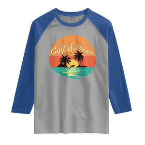 Gulf Of Mexico Raglan Shirt Forever Beach Palms Summer Vacation TS02 Sport Gray Royal Print Your Wear
