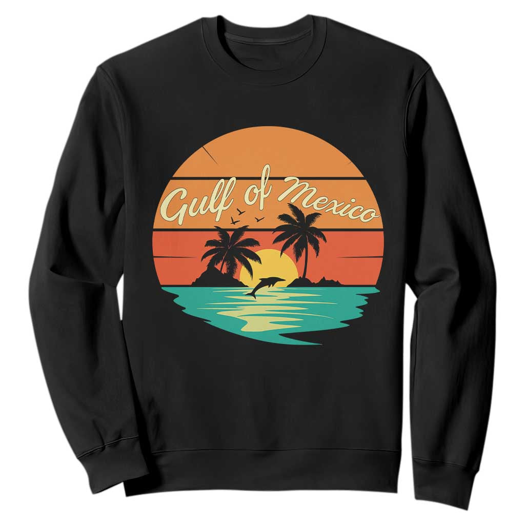 Gulf Of Mexico Sweatshirt Forever Beach Palms Summer Vacation TS02 Black Print Your Wear