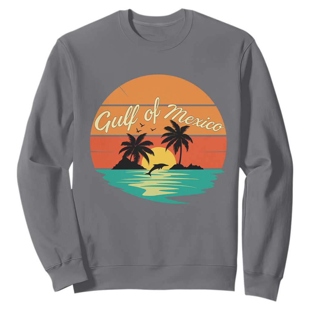 Gulf Of Mexico Sweatshirt Forever Beach Palms Summer Vacation TS02 Charcoal Print Your Wear