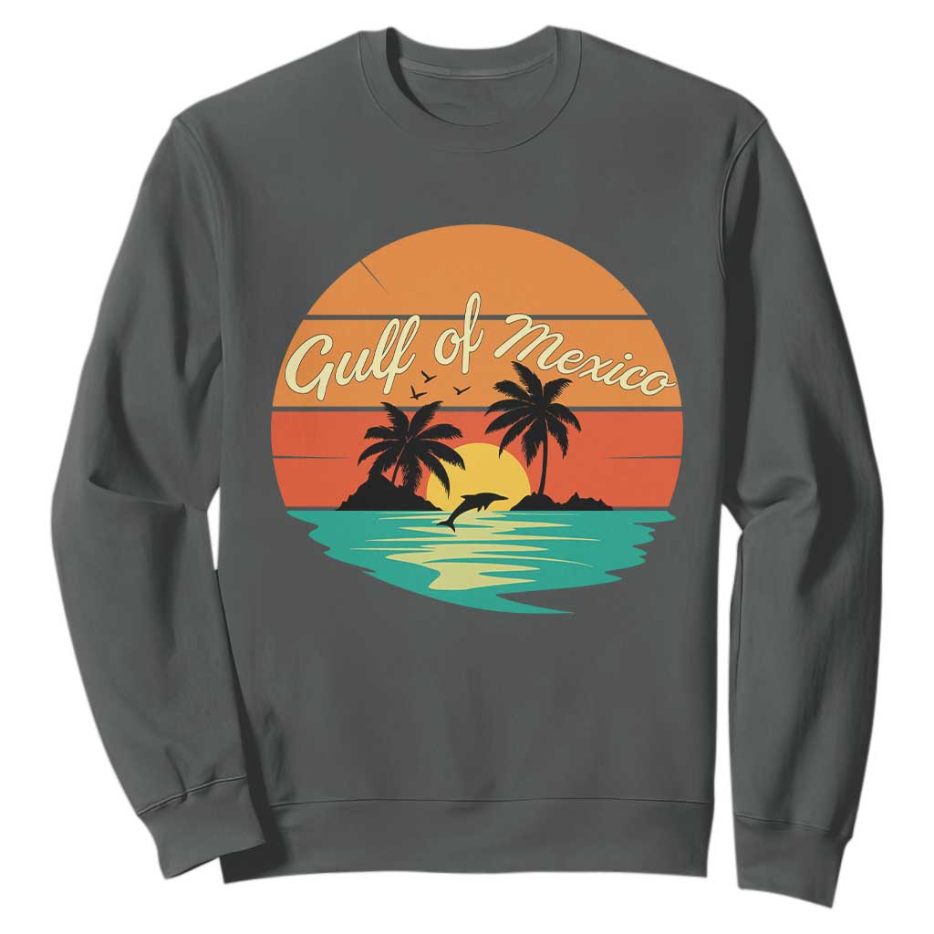 Gulf Of Mexico Sweatshirt Forever Beach Palms Summer Vacation TS02 Dark Heather Print Your Wear