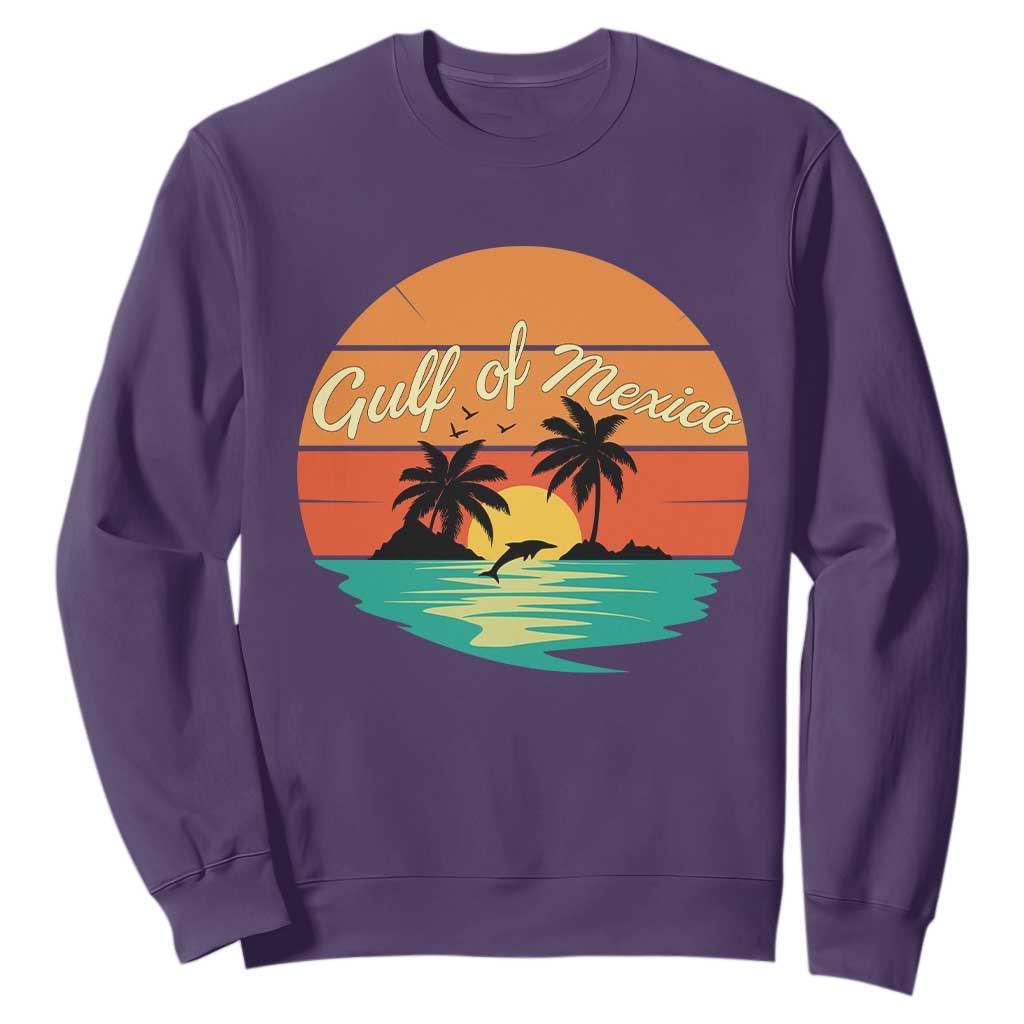 Gulf Of Mexico Sweatshirt Forever Beach Palms Summer Vacation TS02 Purple Print Your Wear