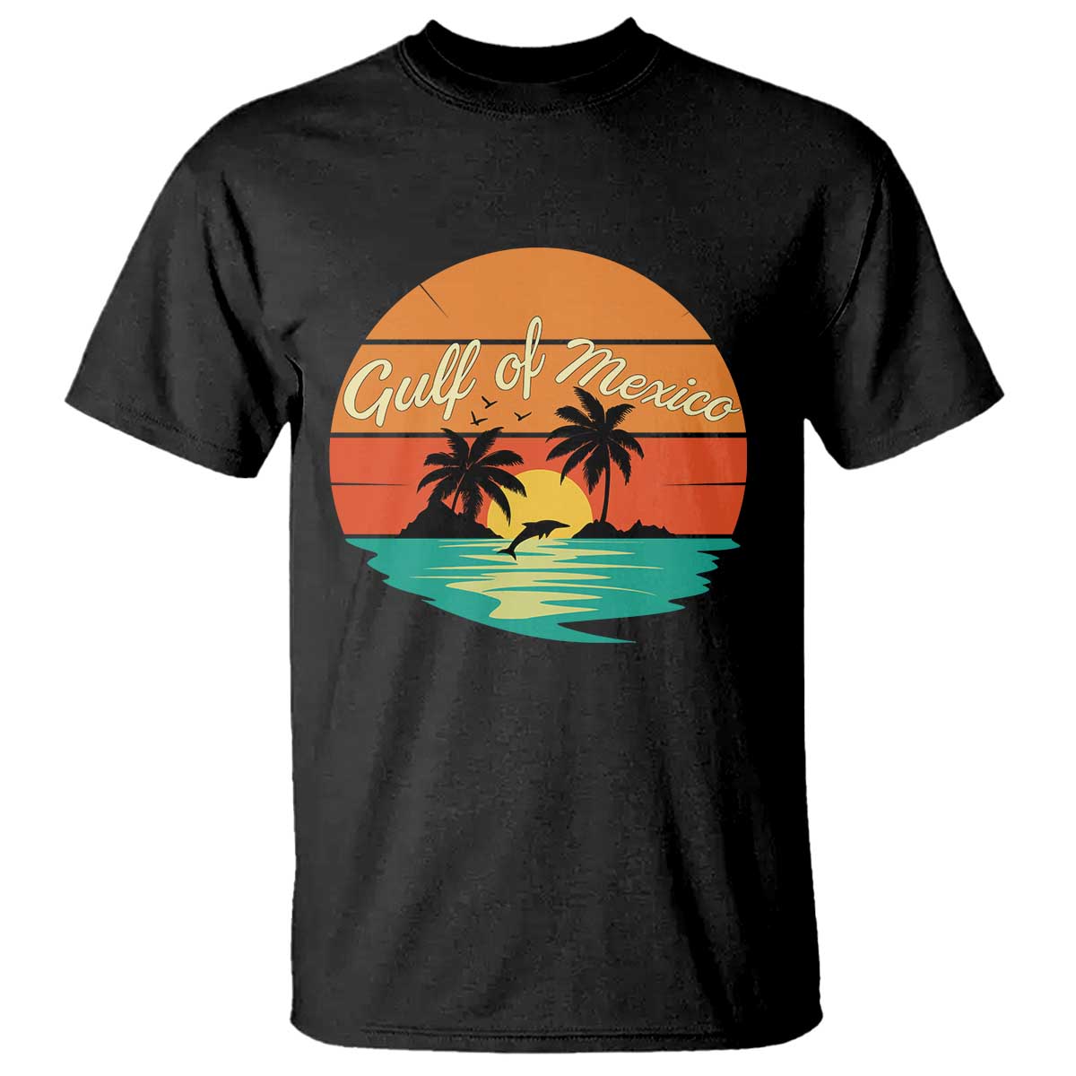 Gulf Of Mexico T Shirt Forever Beach Palms Summer Vacation TS02 Black Print Your Wear